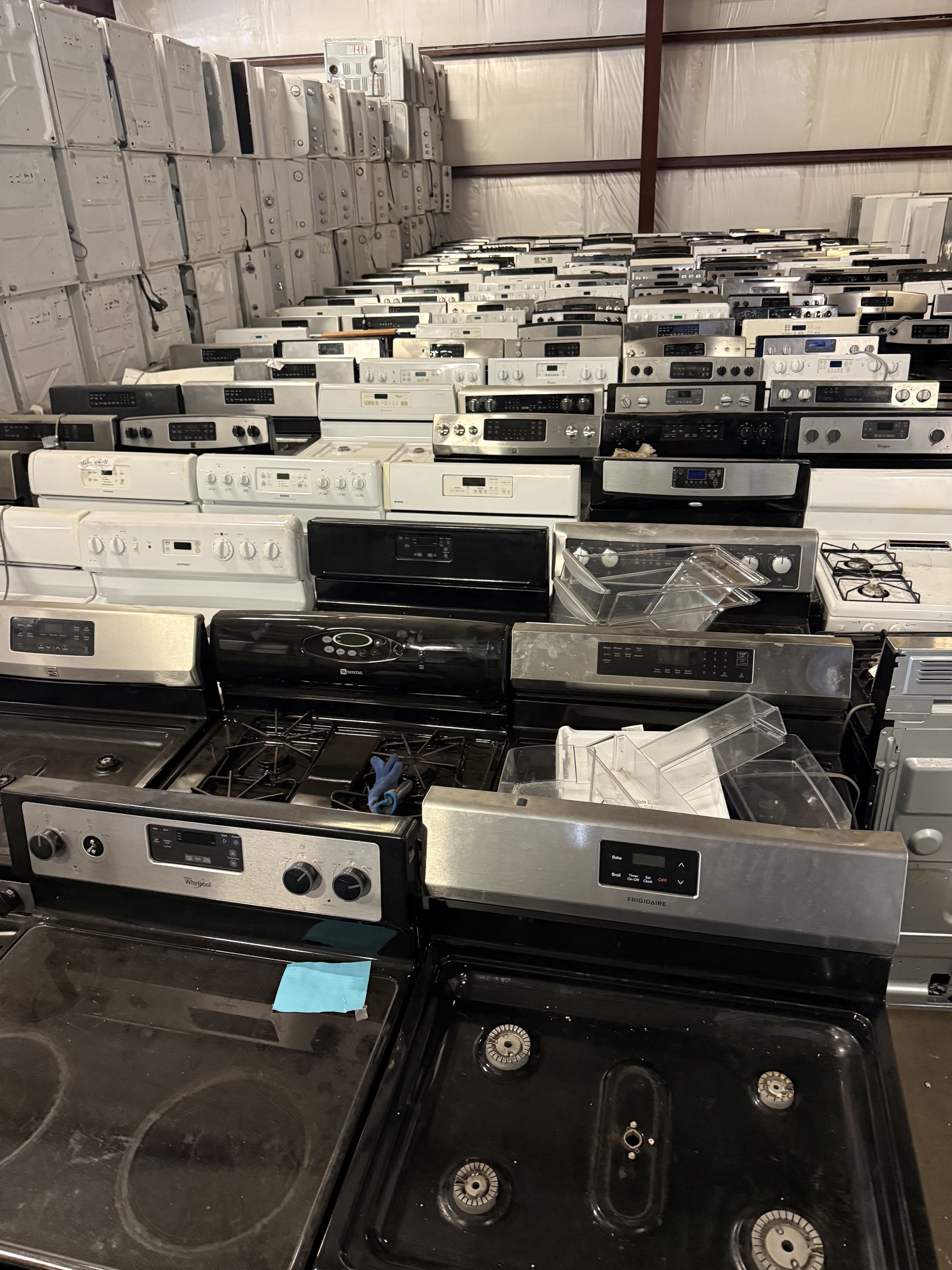 Range and refrigerator truckload