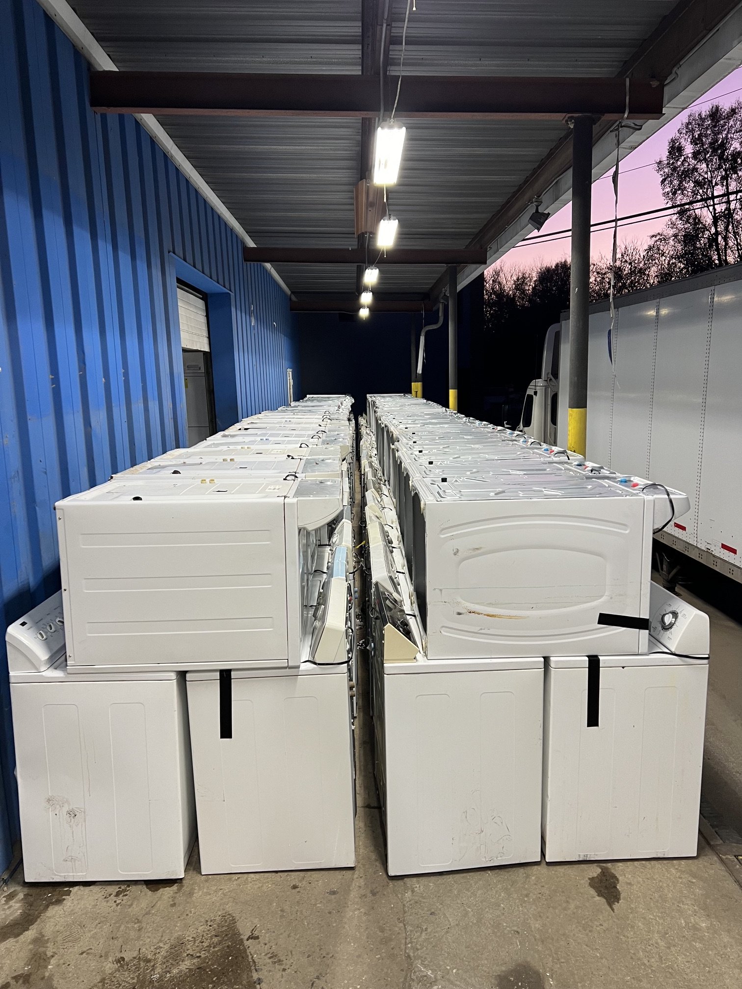 Loading dock at dusk