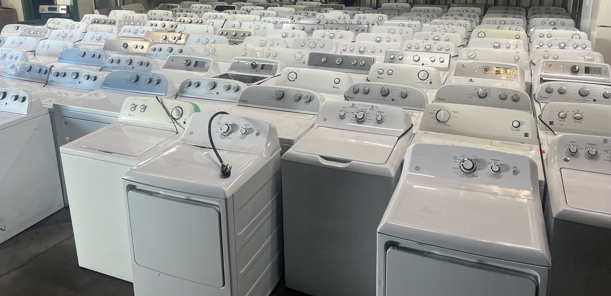 Warehouse appliance rows